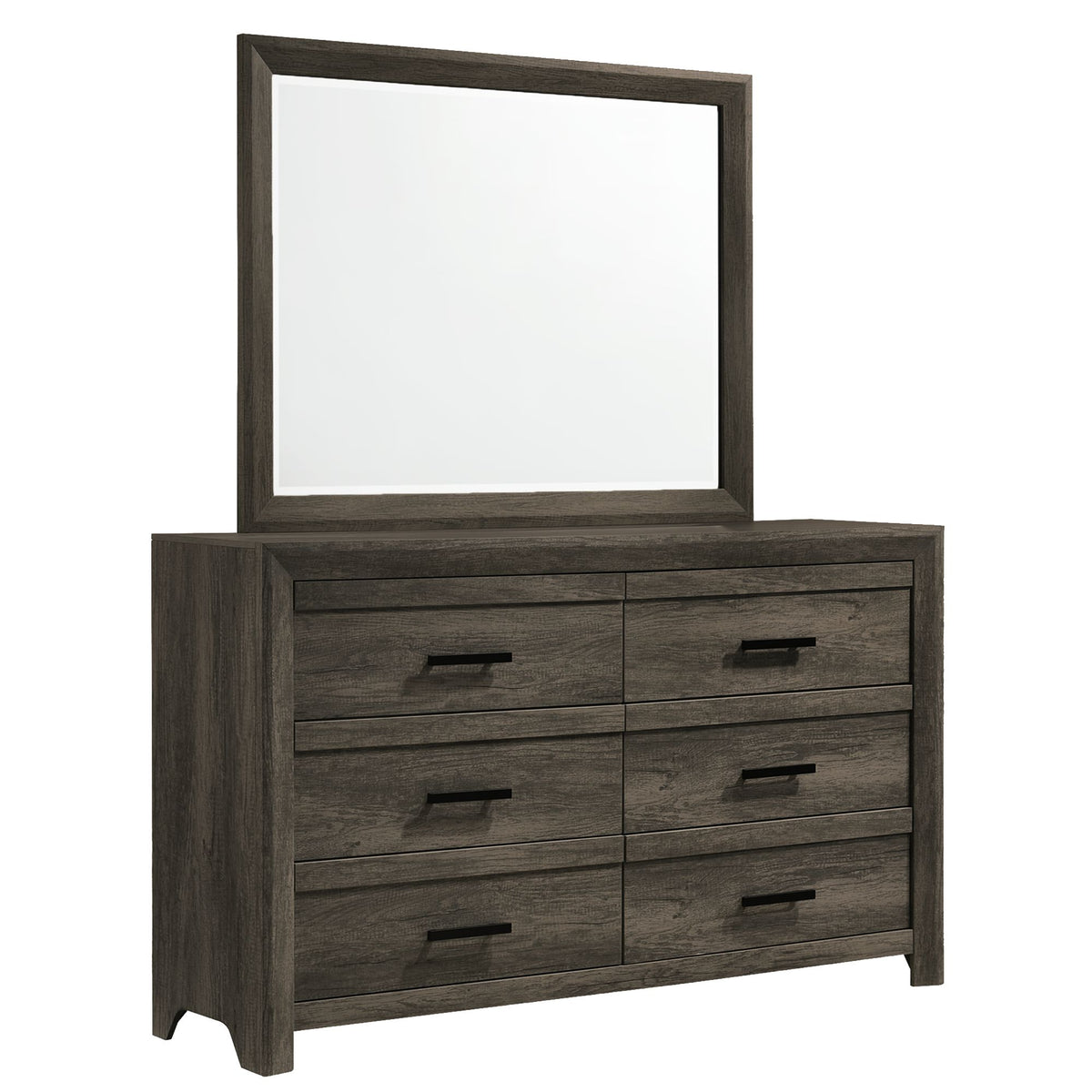 Eleanor Twin Panel 5PC Bedroom Set in Mocha Grey
