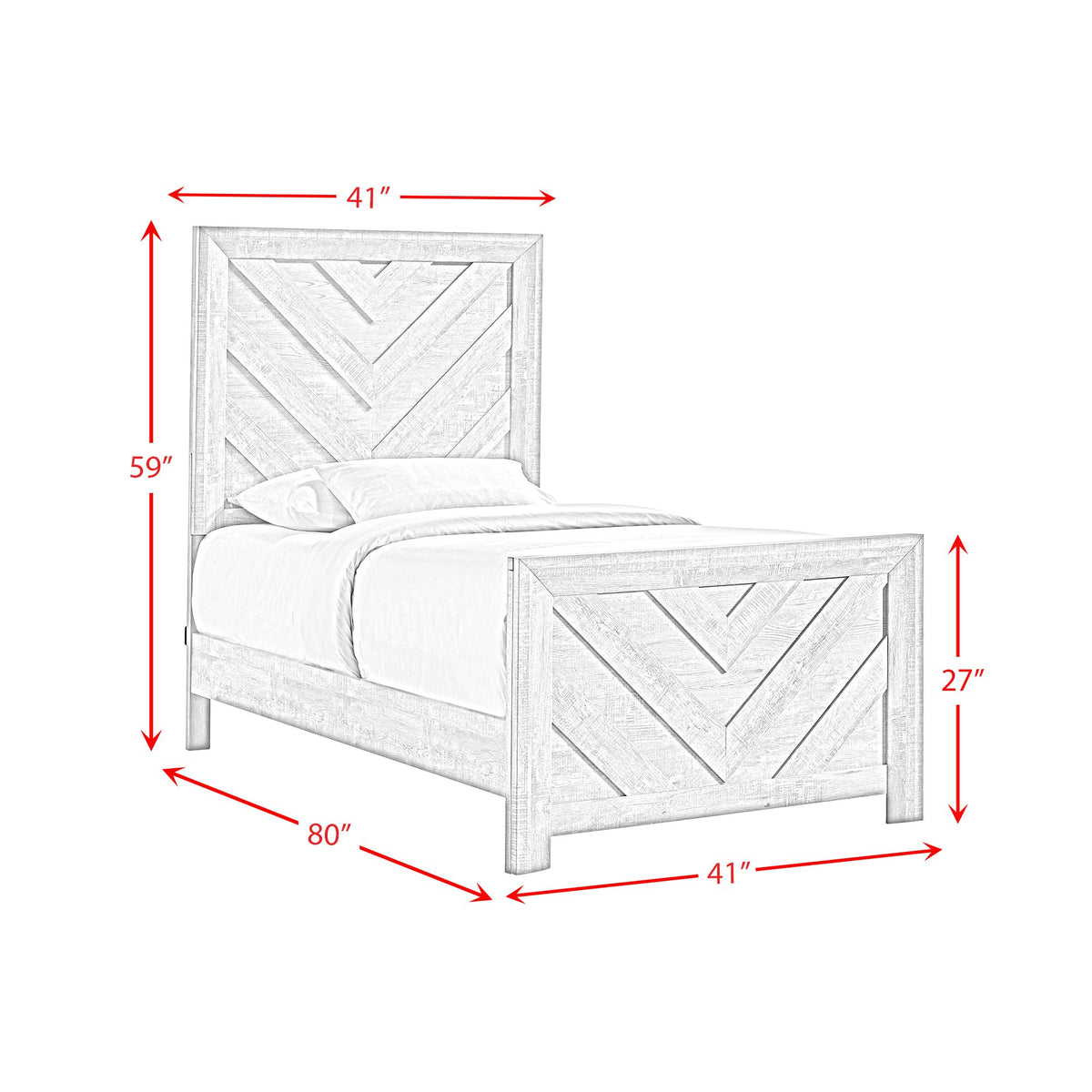 Eleanor Twin Bed in Mocha Grey