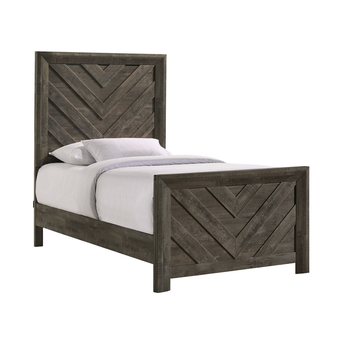 Eleanor Twin Panel 5PC Bedroom Set in Mocha Grey