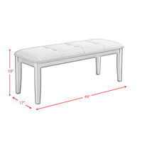 Everdeen 6PC Dining Set in Charcoal-Table, Four Chairs & Bench