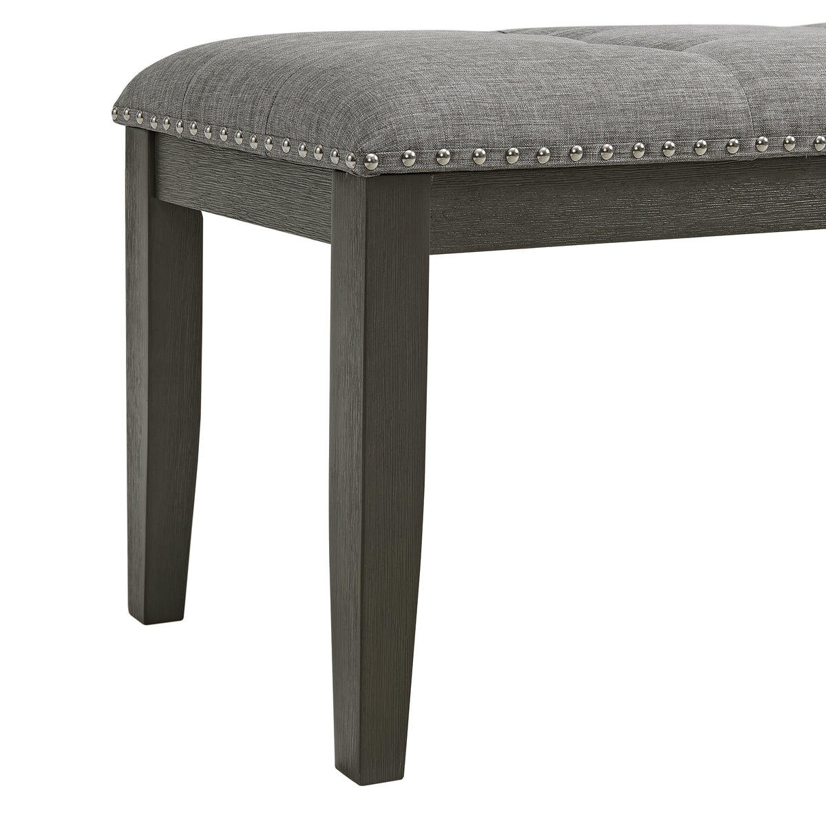 Everdeen 6PC Dining Set in Charcoal-Table, Four Chairs & Bench