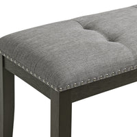 Everdeen 6PC Dining Set in Charcoal-Table, Four Chairs & Bench