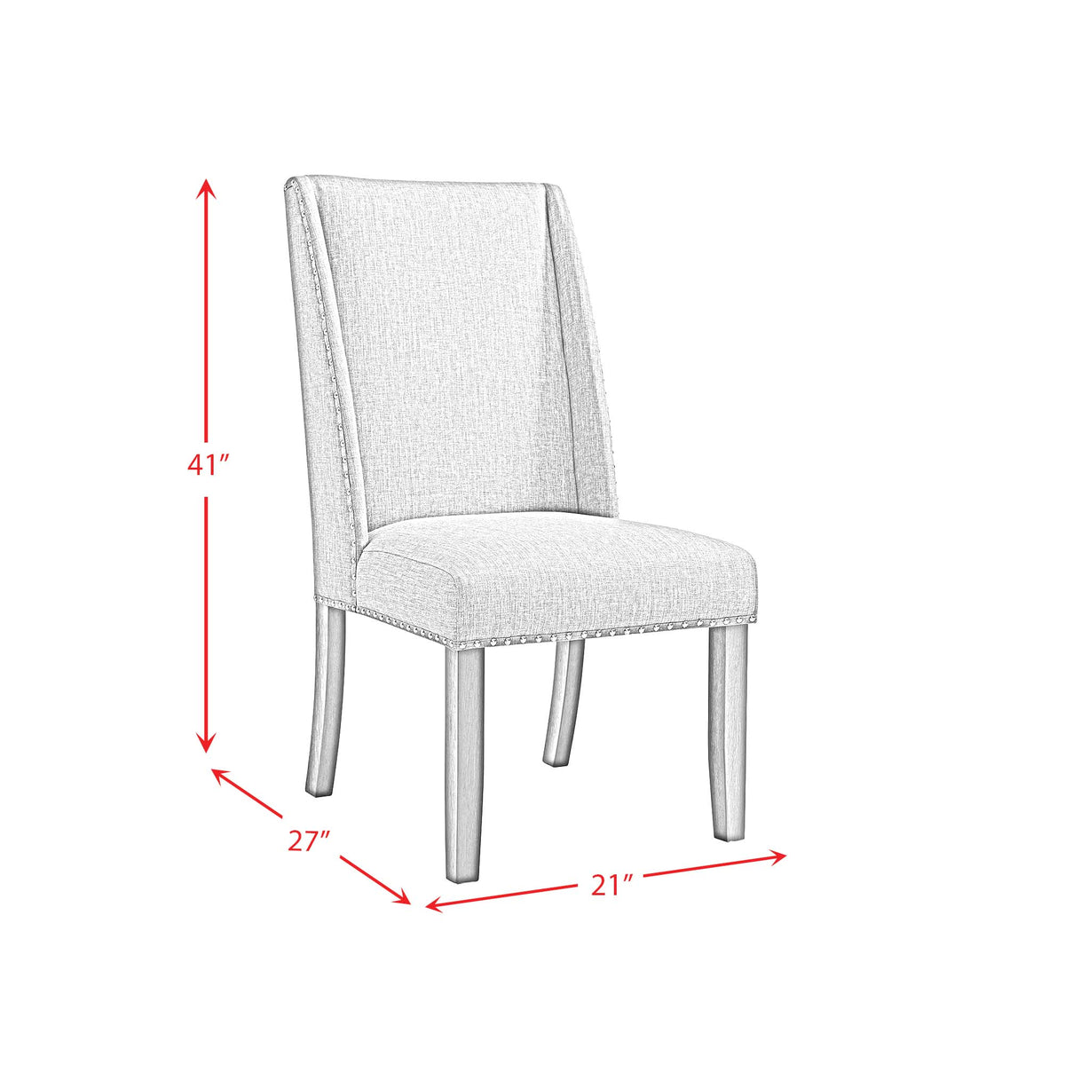 Everdeen 7PC Dining Set in Charcoal-Table & Six Chairs