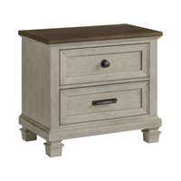 Farmington King Panel 3PC Bedroom Set in Medium Brown and Washed Stone