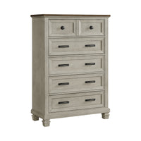 Farmington King Panel 3PC Bedroom Set in Medium Brown and Washed Stone