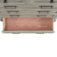 Farmington King Panel 3PC Bedroom Set in Medium Brown and Washed Stone