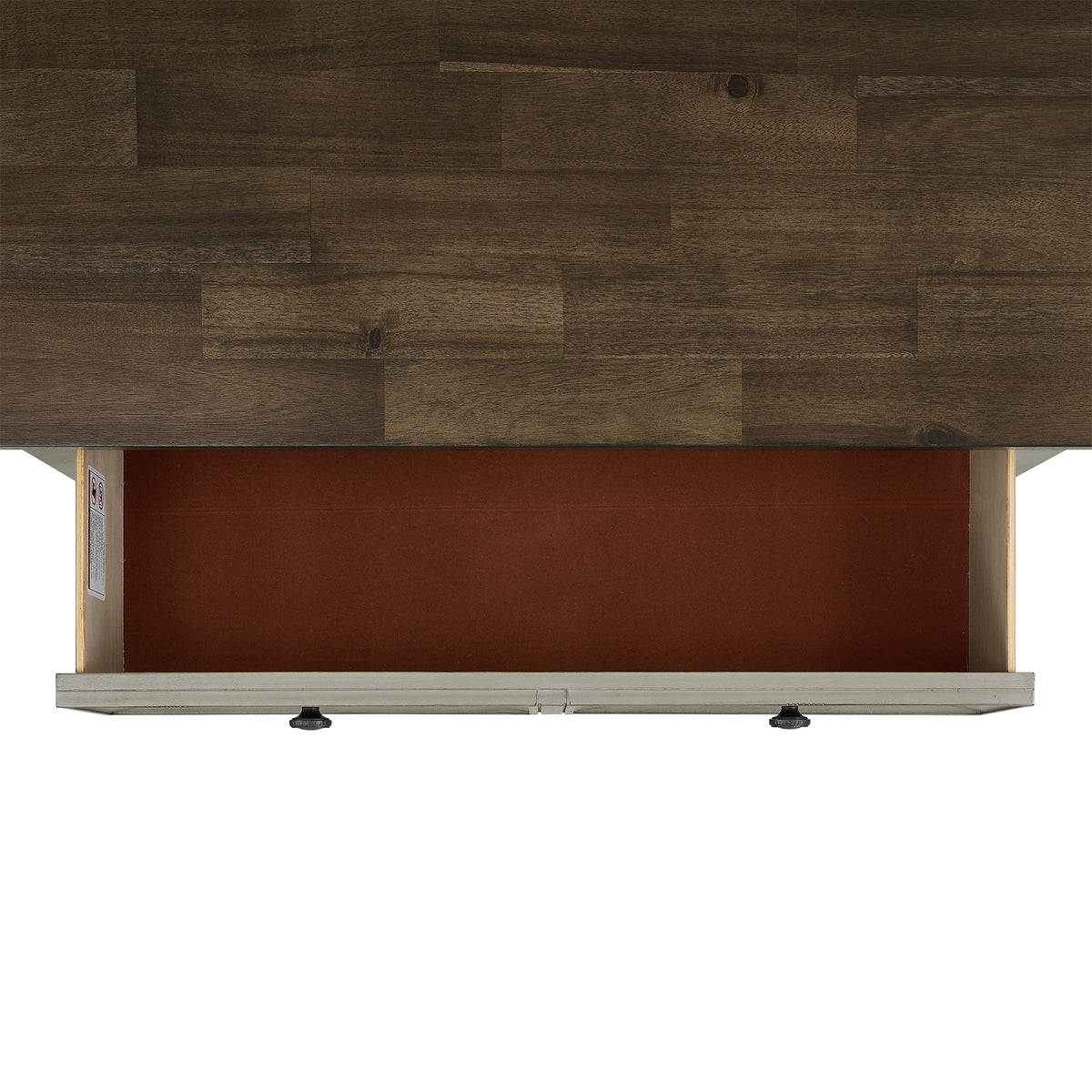 Farmington King Panel 3PC Bedroom Set in Medium Brown and Washed Stone