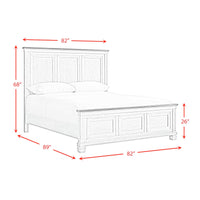 Farmington King Panel 3PC Bedroom Set in Medium Brown and Washed Stone