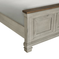 Farmington King Panel 3PC Bedroom Set in Medium Brown and Washed Stone