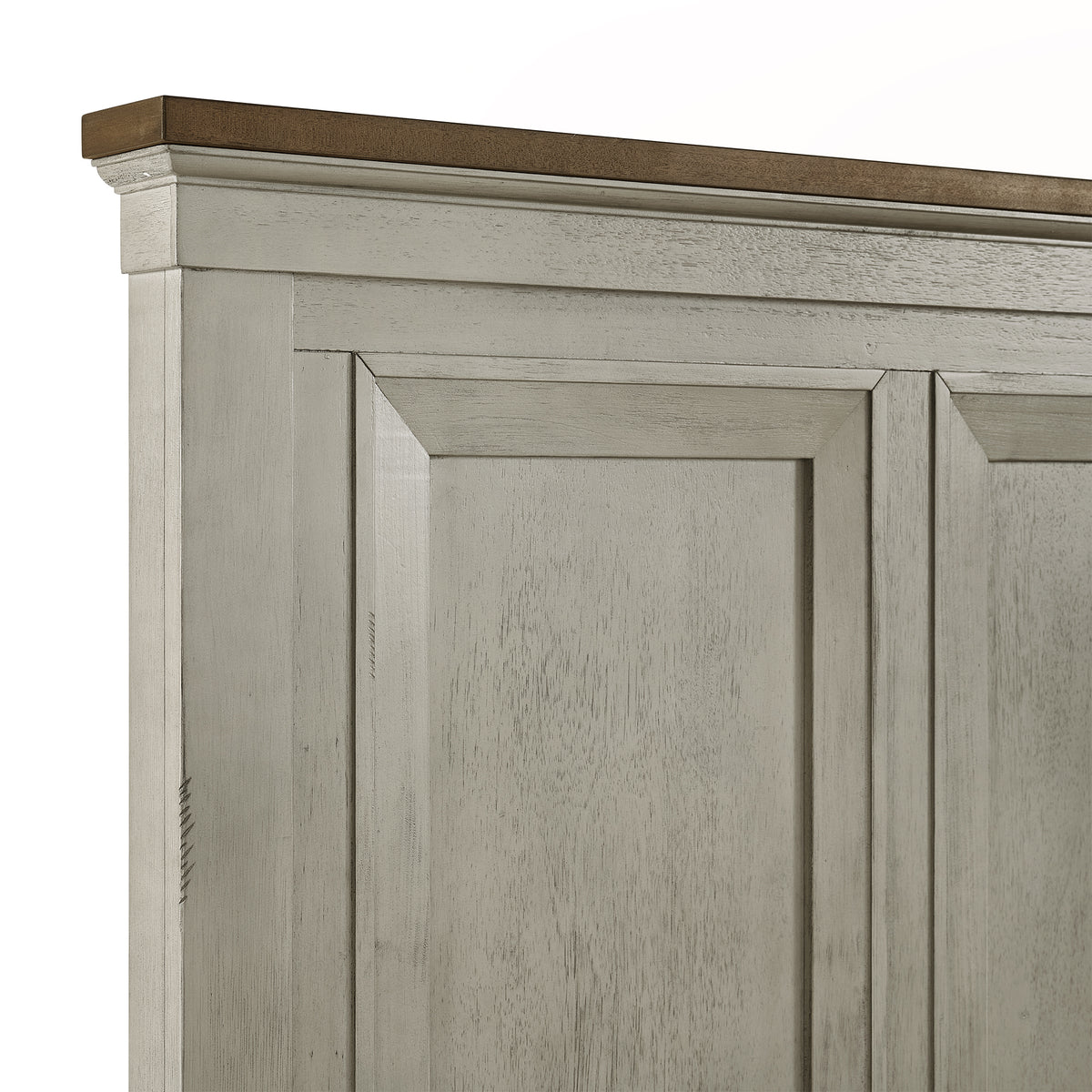 Farmington King Panel 3PC Bedroom Set in Medium Brown and Washed Stone