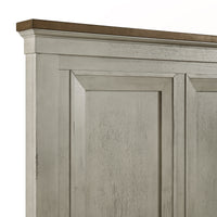 Farmington King Panel 3PC Bedroom Set in Medium Brown and Washed Stone