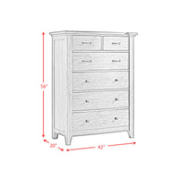 Gage 6-Drawer Chest in Chestnut