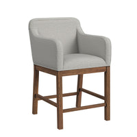 Glinda 7PC Counter Height Dining Set in Brown-Table, Four Chairs and Two UPH Chairs
