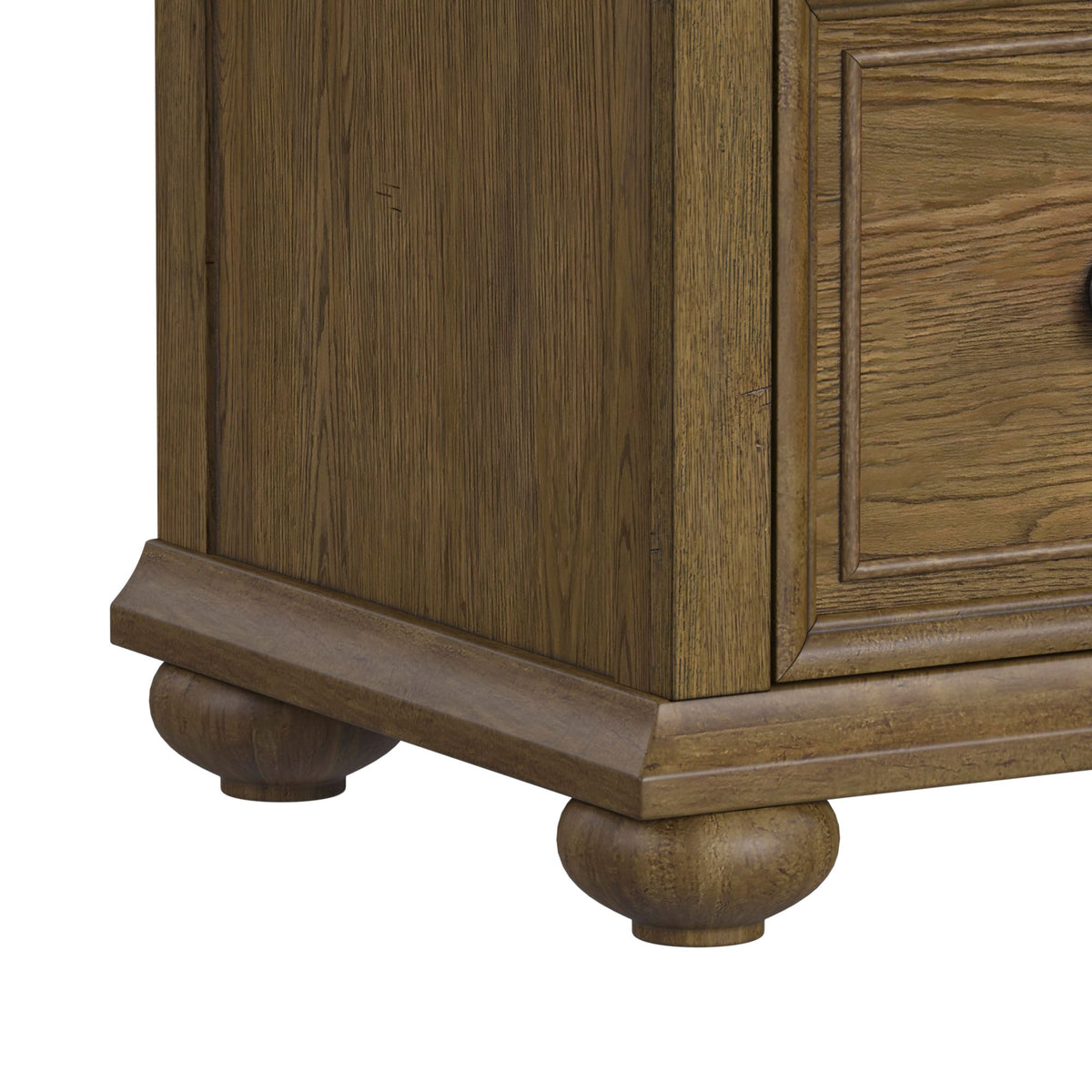 Heritage & Home Queen Sleigh 3PC Bedroom Set in Oak Brown