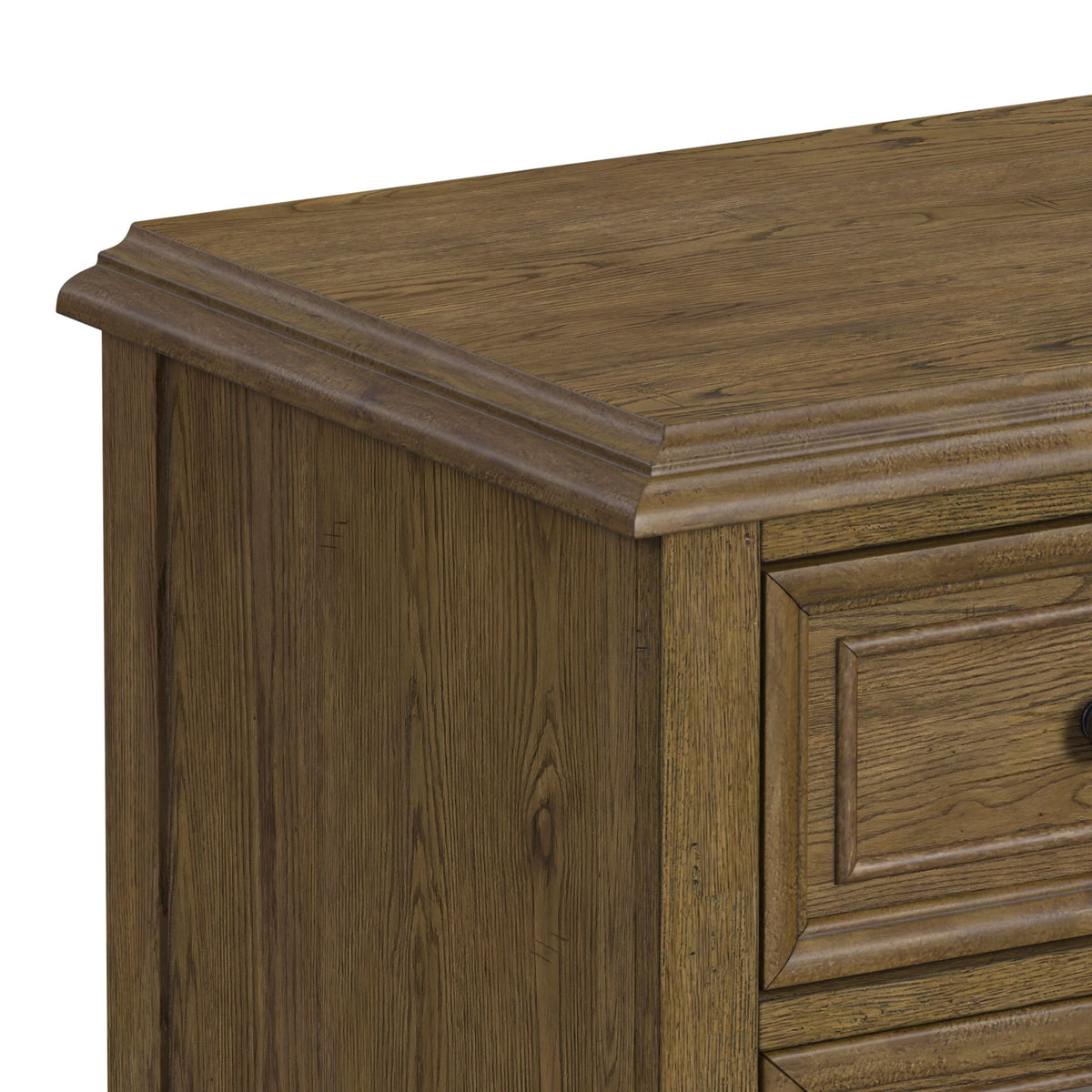 Heritage & Home King Sleigh 3PC Bedroom Set in Oak Brown