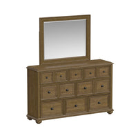 Heritage & Home King Sleigh 5PC Bedroom Set with 2 Nightstands, Dresser & Chest in Oak Brown