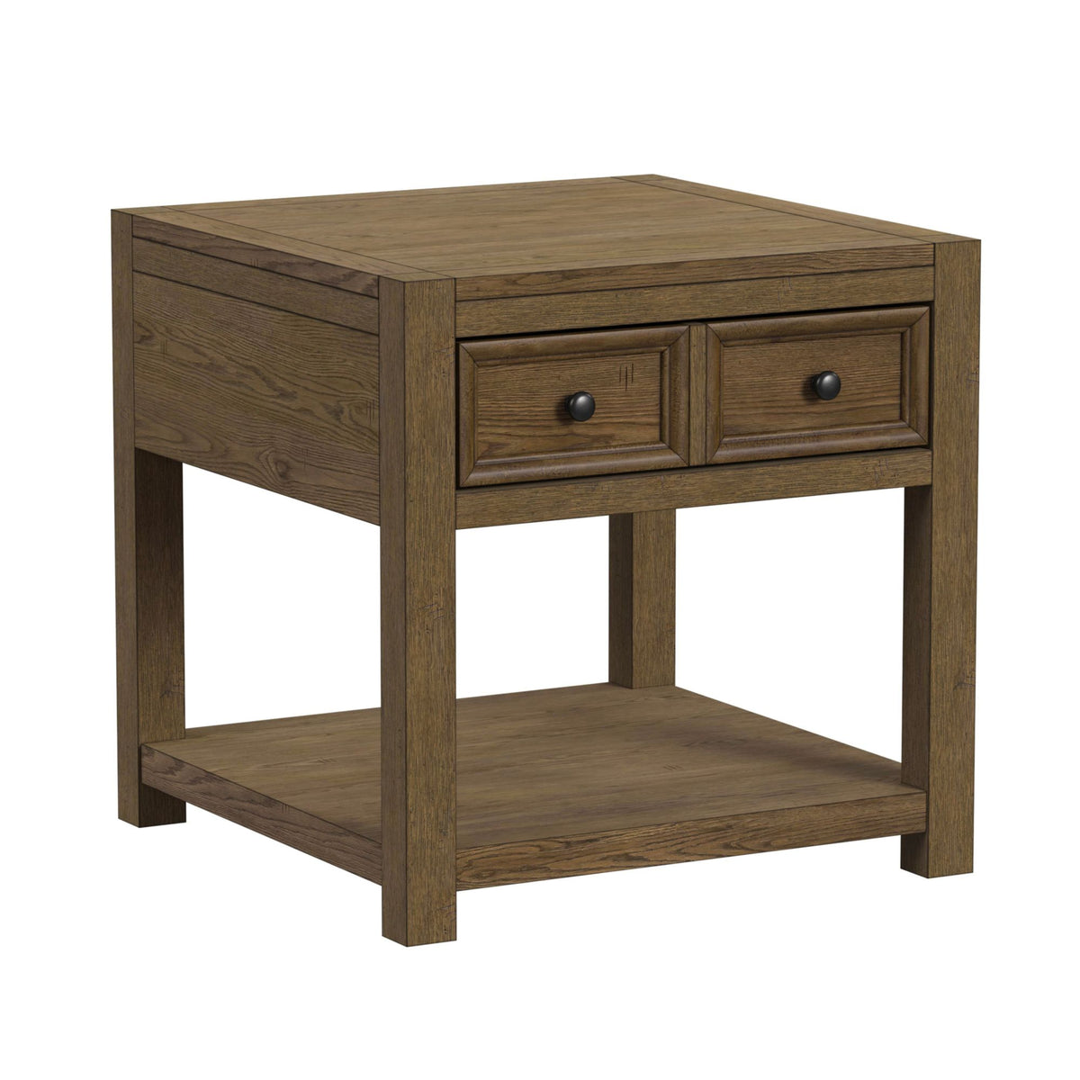 Heritage & Home 3PC Occasional Table Set in Oak Brown-Coffee Table & Two End Tables