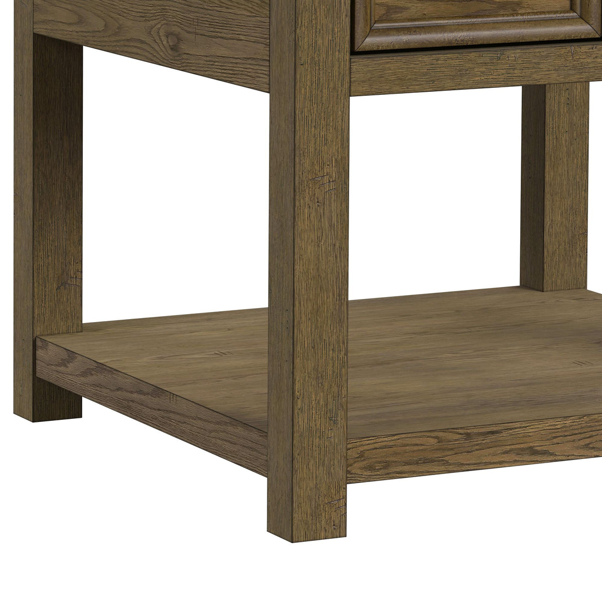 Heritage & Home 3PC Occasional Table Set in Oak Brown-Coffee Table & Two End Tables