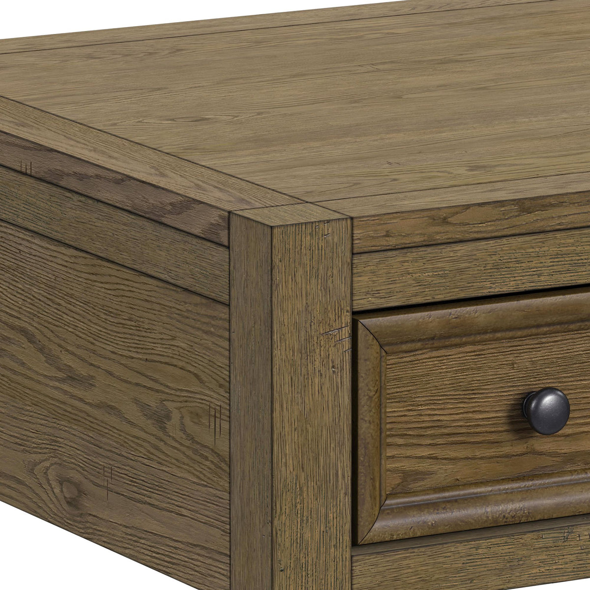 Heritage & Home 3PC Occasional Table Set in Oak Brown-Coffee Table & Two End Tables