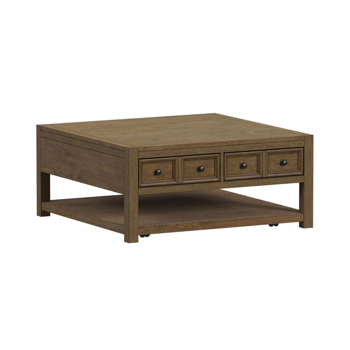 Heritage & Home 3PC Occasional Table Set in Oak Brown-Coffee Table & Two End Tables
