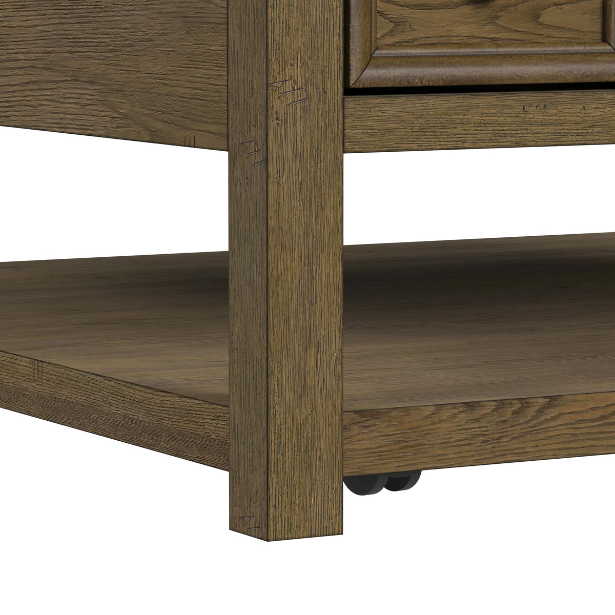 Heritage & Home 3PC Occasional Table Set in Oak Brown-Coffee Table, End Table & Sofa Table