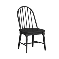 Heritage & Home 7PC Standard Height Dining Set in Oak Brown and Black-Rectangular Table and Six Black Chairs