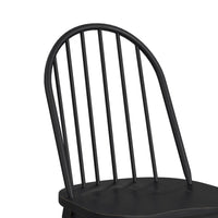 Heritage & Home 7PC Standard Height Dining Set in Oak Brown and Black-Rectangular Table and Six Black Chairs