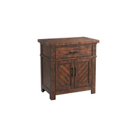 Jax King Platform Storage 4PC Bedroom Set with 2 Nightstands & Dresser in Cherry