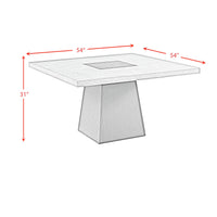 Jemma 7PC Standard Height Dining Set in Grey-Square Table and Six Chairs