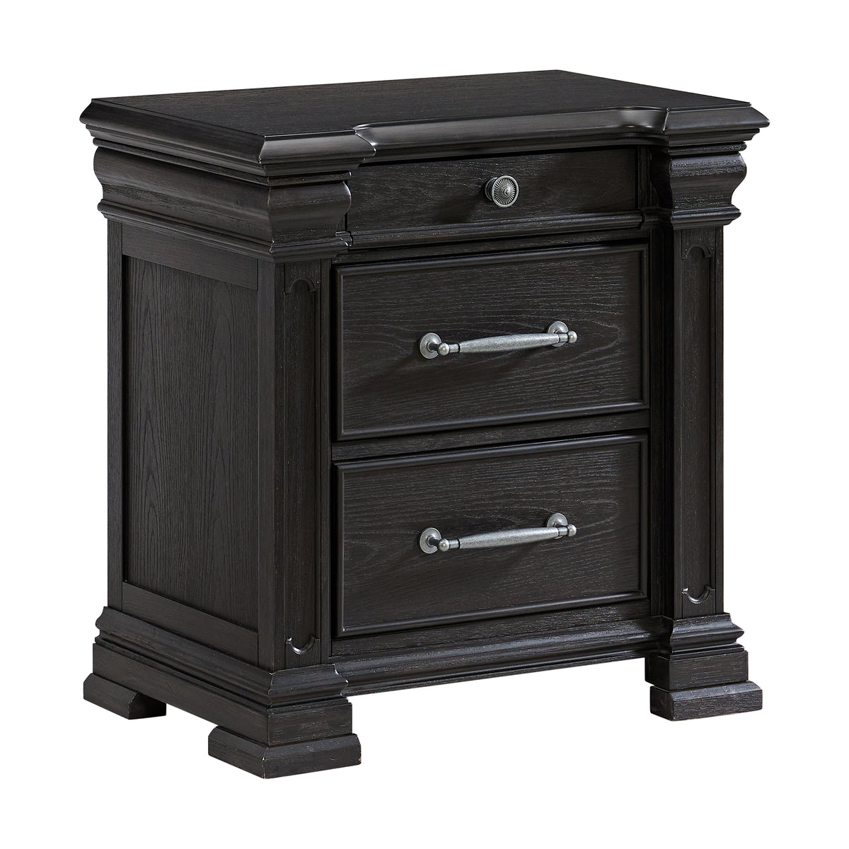 Kings Court Queen Storage 3PC Bedroom Set in Black