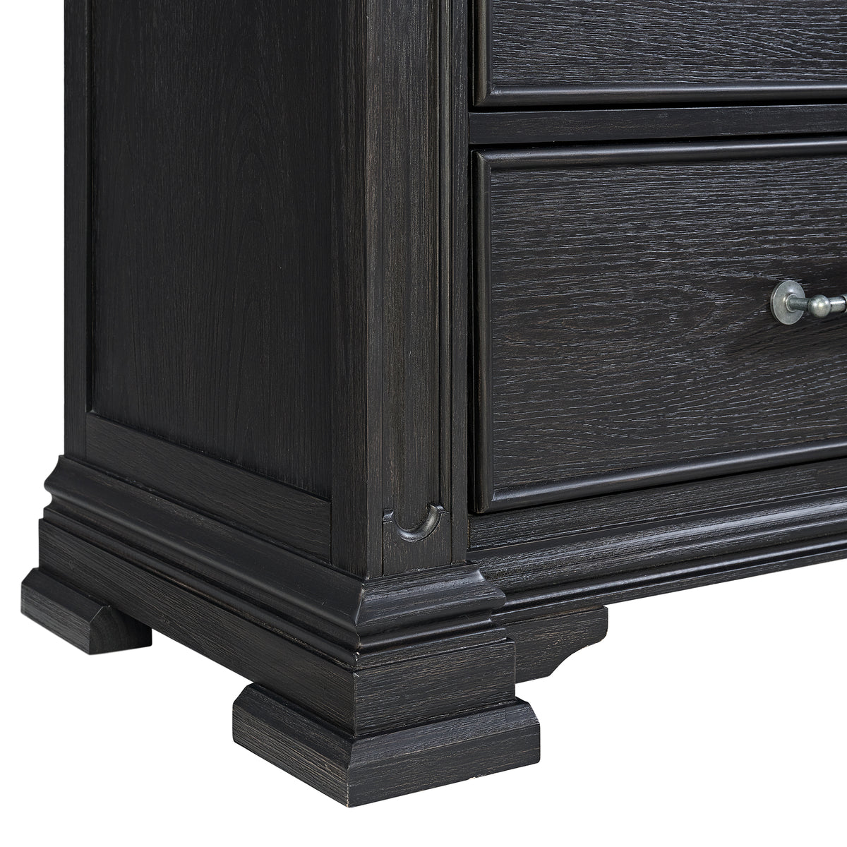 Kings Court King Storage 3PC Bedroom Set in Black