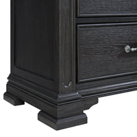 Kings Court King Storage 3PC Bedroom Set in Black