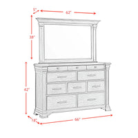 Kings Court King 5PC Bedroom Set in Black