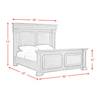 Kings Court King 5PC Bedroom Set in Black