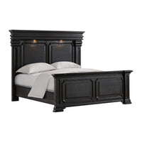 Kings Court King 3PC Bedroom Set in Black