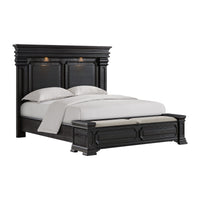 Kings Court King Storage 5PC Bedroom Set in Black