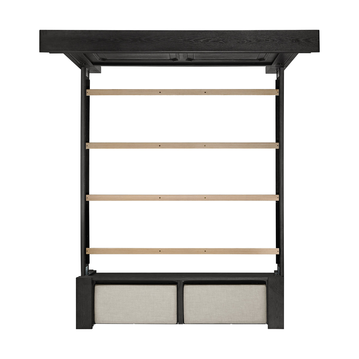Kings Court King Storage 3PC Bedroom Set in Black