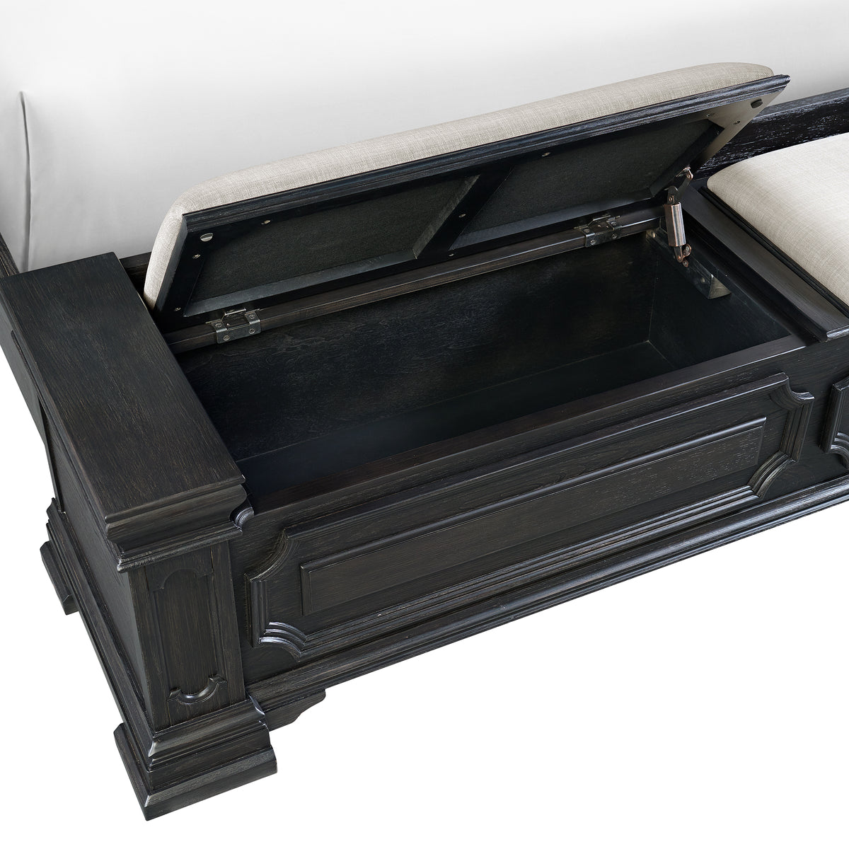 Kings Court King Storage 3PC Bedroom Set in Black
