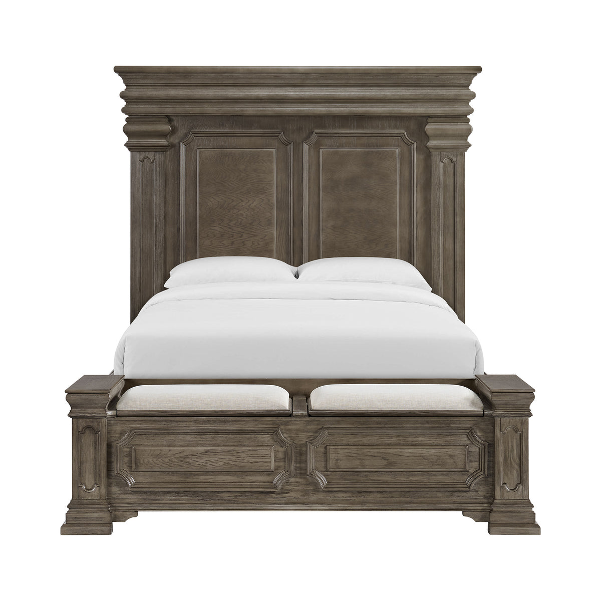 Kings Court Queen Storage Bed in Grey