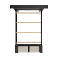 Kings Court Queen Storage 3PC Bedroom Set in Black