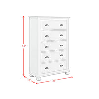Kona Queen 3PC Bedroom Set with 2 Nightstands in White