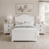 Kona Queen 3PC Bedroom Set with 2 Nightstands in White