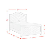 Kona Queen 3PC Bedroom Set with 2 Nightstands in White