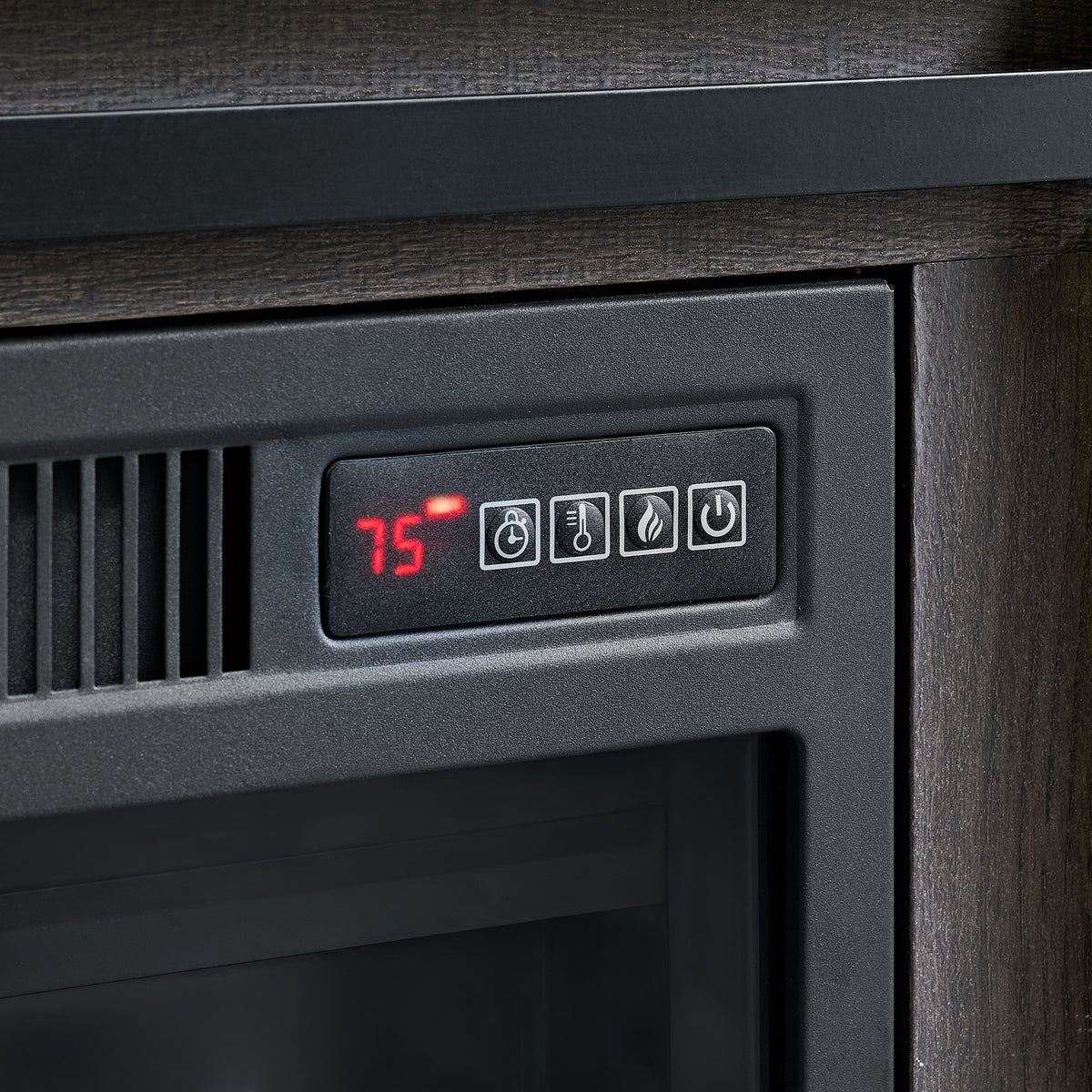 Macau Console with 23"" Fireplace Insert in Grey