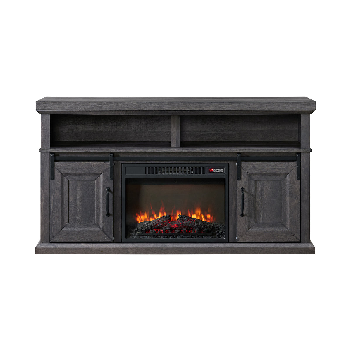 Macau Console with 23"" Fireplace Insert in Grey