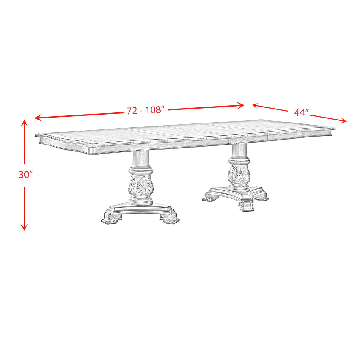 Madison Park 5PC Standard Height Dining Set in Walnut-Table and Four Chairs