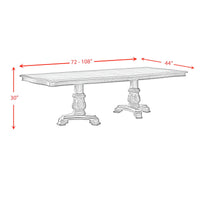 Madison Park 5PC Standard Height Dining Set in Walnut-Table and Four Chairs