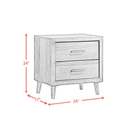 Malibu Queen 3PC Bedroom Set with 2 Nightstands in Walnut