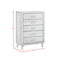 Malibu Queen 4PC Bedroom Set with 2 Nightstands & Chest in Walnut