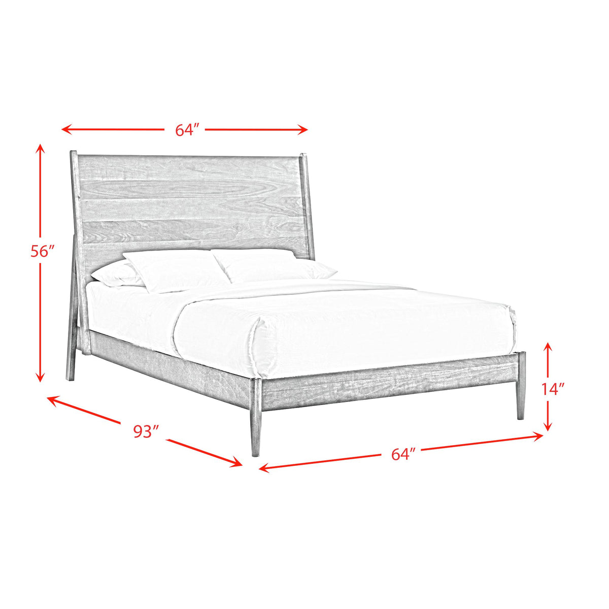 Malibu Queen 3PC Bedroom Set with 2 Nightstands in Walnut